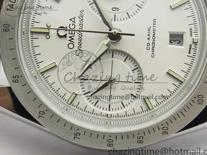 0429 Speedmaster ’57 Co-Axial OMF 1:1 Best Edition White Dial Silver Markers A9300 (Free Leather Strap) Efficient 8133